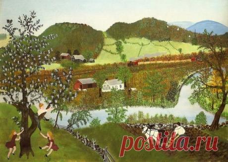 Искусство бабушки Мозес Одна из самых известных художниц Америки, Бабушка Мозес, не училась в школе. Она не заканчивала художественную академию. У неё не было учителей. Свой жизненный путь эта удивительная женщина начала обычной крестьянкой. Она жила на маленькой ферме, с раннего детства очень много работала....