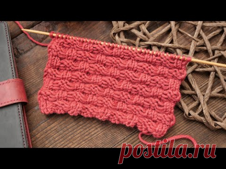Узор «Новая плетенка» спицами 🧺  Free knitting pattern