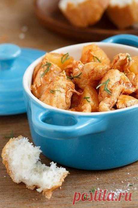 Курица с ананасом. | Хозяин и Хозяюшка