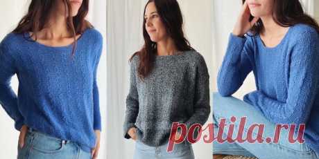 Пуловер свободного силуэта Raa - Вяжи.ру