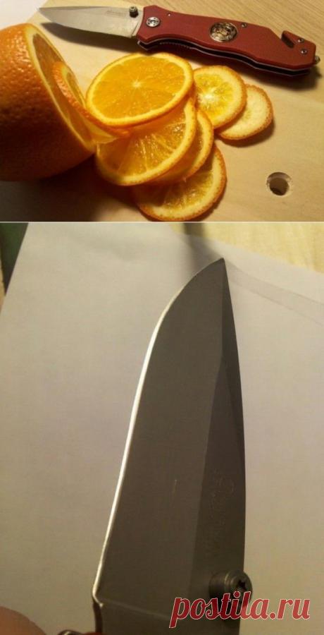 Заточка ножа до состояния бритвы