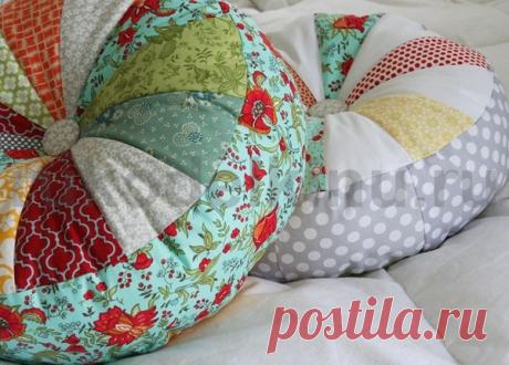 Декоративная подушка в технике пэчворк. Мастер-класс.