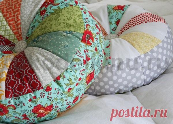Декоративная подушка в технике пэчворк. Мастер-класс.