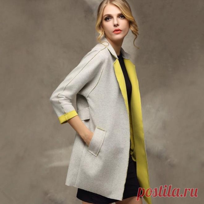 2015 весна и осень, All матч элегантный мода дамы длинный плащ купить на AliExpress