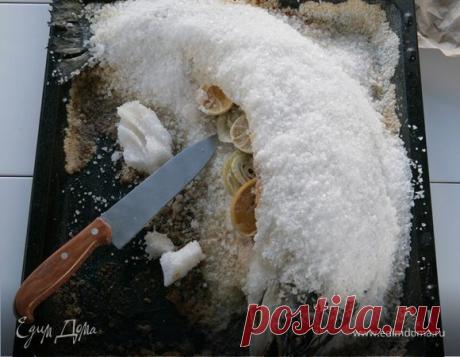 Семга, запеченная в соли. Ингредиенты: семга , фенхель, лимоны Семга идеально подходит для запекания в соли, она остается нежной и при этом сохраняет свой насыщенный вкус. Соль лучше всего брать морскую, крупную, после запекания ее можно сохранить и запечь в ней рыбу еще раз. Готовность рыбы можно проверить, проткнув ее деревянной шпажкой в самом толстом месте — если шпажка теплая, значит, рыба готова. Подавать ее хорошо с оливковым маслом и лимоном.