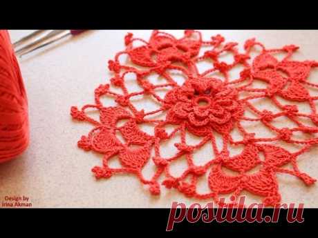 ШИКАРНЫЙ АЖУРНЫЙ КВАДРАТНЫЙ МОТИВ. ИРЛАНДСКОЕ КРУЖЕВО - ИМИТАЦИЯ. Irish Lace Imitation