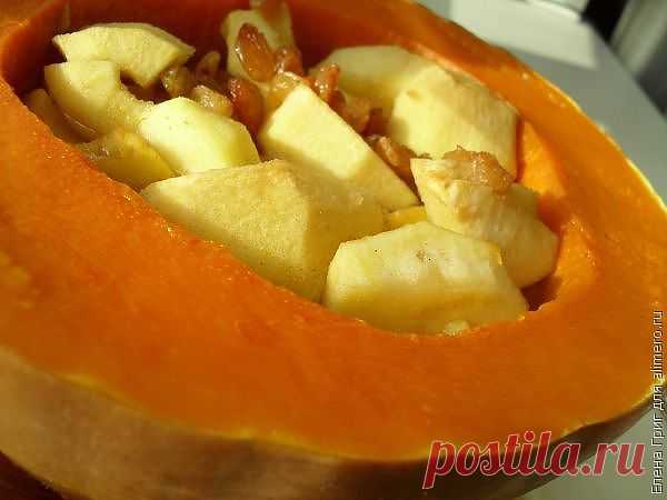 Запеченная тыква с яблоками / Рецепты с фото