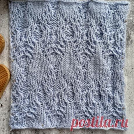 Красивые ромбы с косами узор спицами со схемой Самые красивые узоры спицами -