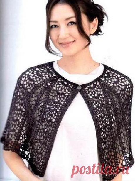 Связать накидку крючком