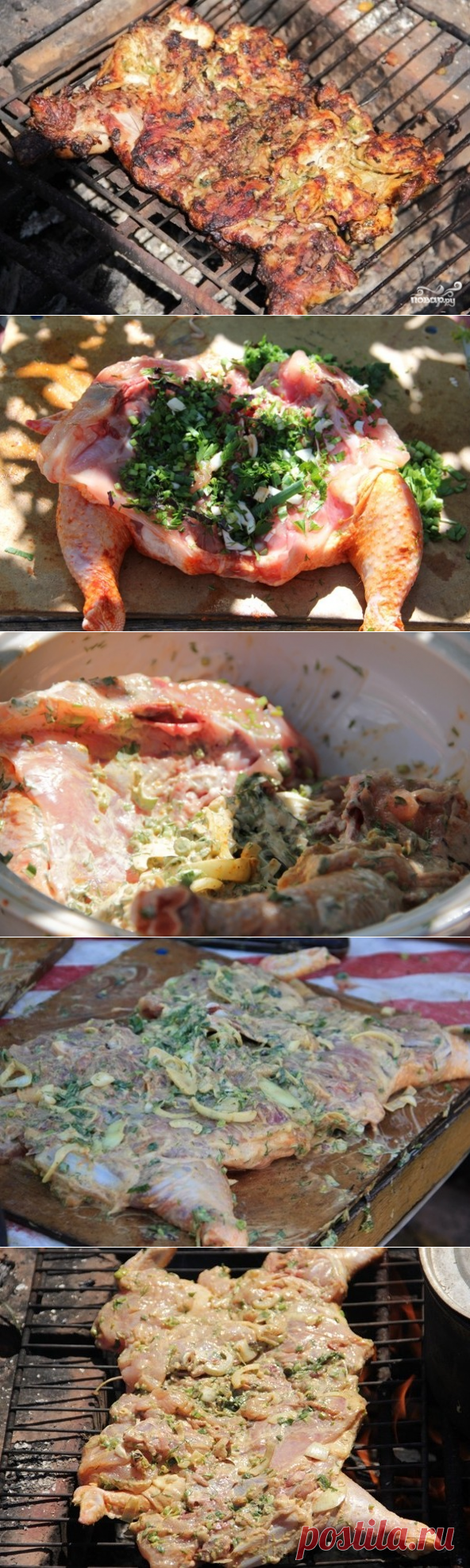 Цыпленок табака на гриле - пошаговый кулинарный рецепт с фото на Повар.ру