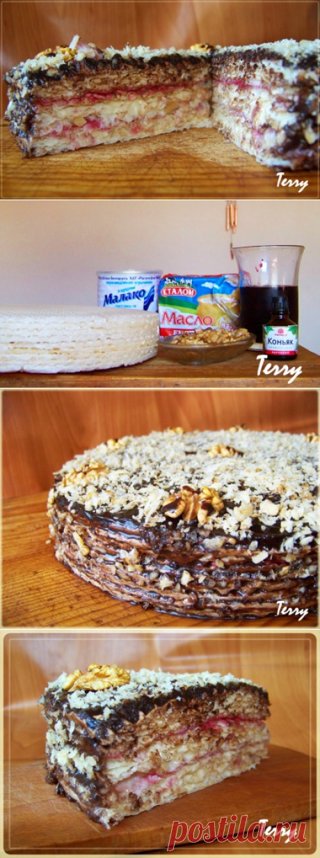 Вафельный торт (без выпечки) : Торты, пирожные