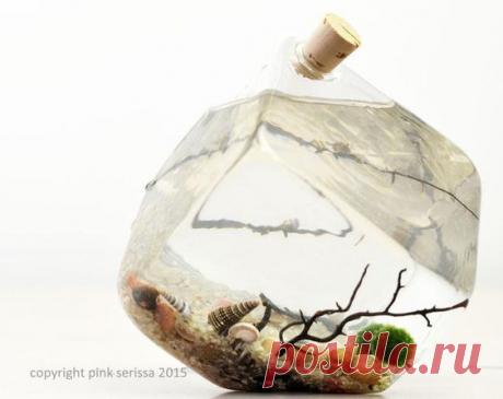 Миниатюрный аквариум как элемент декора ~ Planetalsad