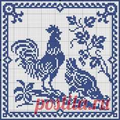 Rooster and Hen Doily 06 | gancedo.eu