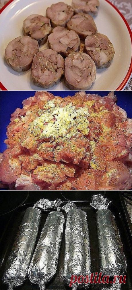 Рубленая куриная колбаса быстрого приготовления