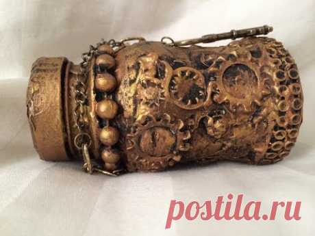 Steampunk Altered Bottle Tutorial - YouTube