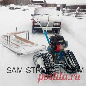 Самодельный вездеход из мотоблока на гусеничном ходу Простой и практичный, самодельный вездеход, сделанный из мотоблока и гусеничных модулей. Далее фото и подробное описание изготовления самоделки.