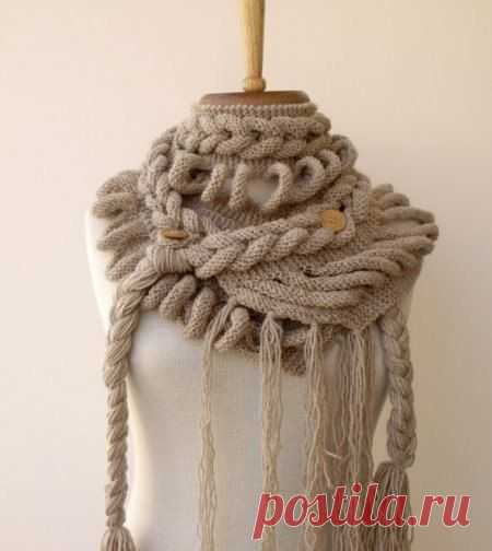 Шарфик. Описание - Шали,шарфы,палантины - Вязание крючком -МАСТЕР-КЛАССЫ ПО РУКОДЕЛИЮ- Страна рукоделия