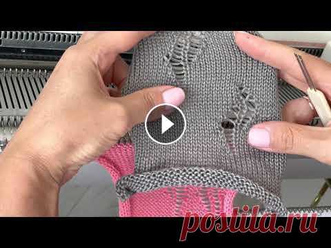 Узор "Лакшери рвань" или "Хипстерские дырки" Часть 1

зеленый жилет спицами