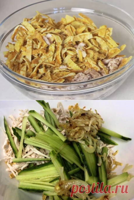 Салат с яичными блинчиками – 8 очень вкусных рецептов салатов из блинов