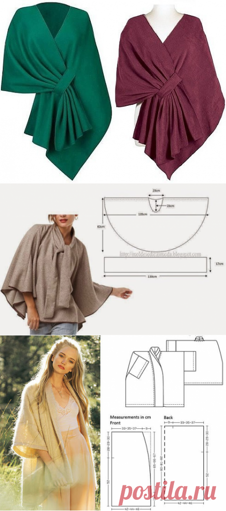 ​Накидки, кейпы, пончо: моделирование — DIYIdeas