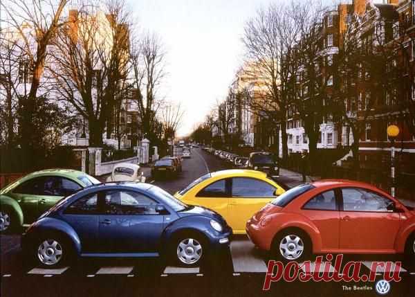 Реклама Volkswagen в стиле The Beetles