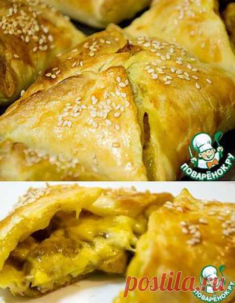 Слойки «Курица карри с грибами» - кулинарный рецепт