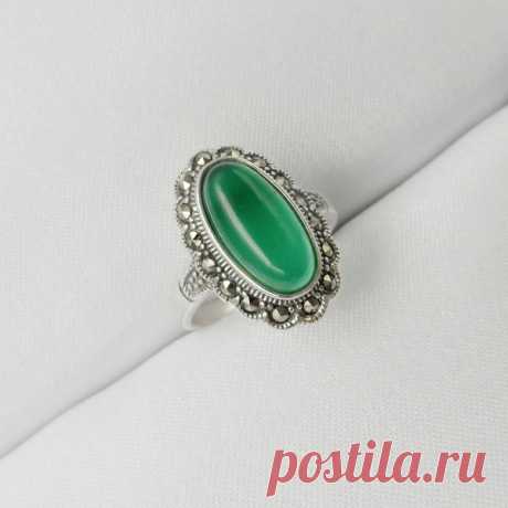 Серебряное кольцо с Агатом (натур.)