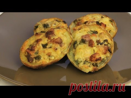 Фаршированный картофель с беконом
