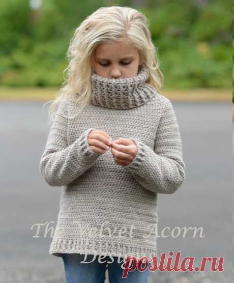 CROCHET PATTERN-The Portlynn Pullover 12/18m 2 3 by Thevelvetacorn