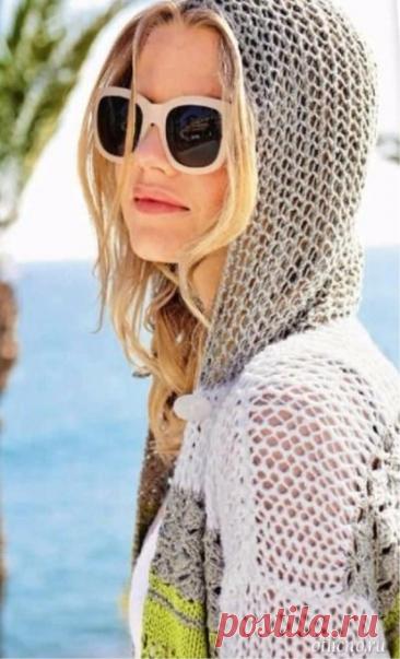 Jacket with patterns crochet