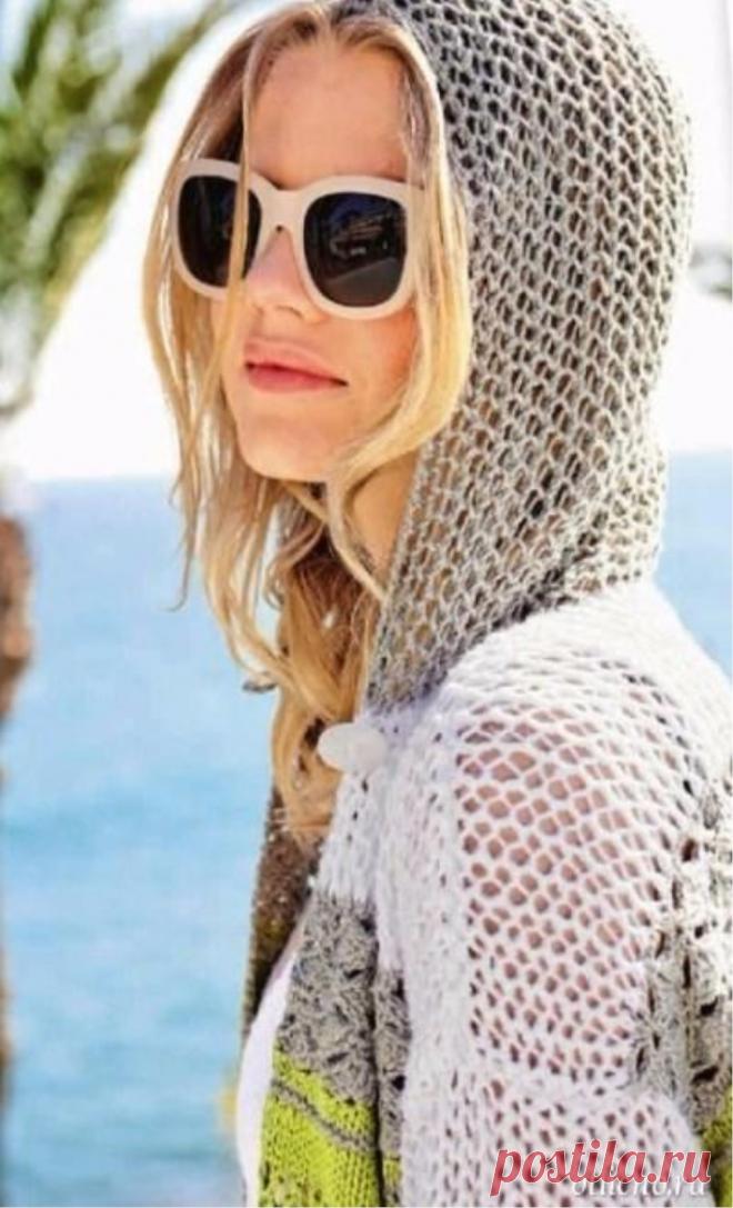Jacket with patterns crochet