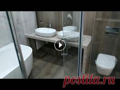 НАШИ Работы ! Современные Интересные ДизайНерские Решения при ремонте ванных комнат СовмеЩенной с Туалетом ! Ванная комната с туалетом под ключ ! 8 98...
