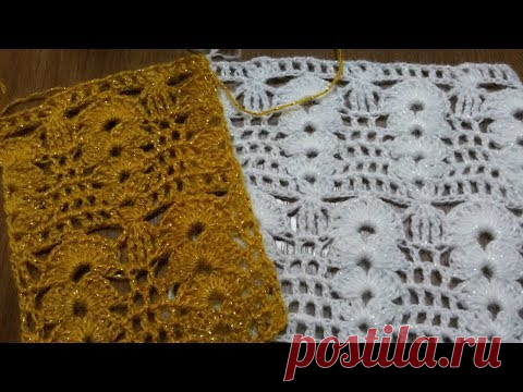 МК.Узор для палантина крючком.Часть 1.с 1 по 7 ряд.MK.The pattern for the stole.Part 1. 1 to 7 row.