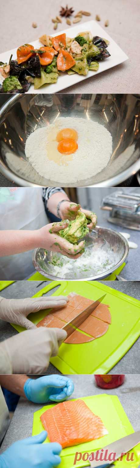 Цветные фарфалле с семгой - пошаговый рецепт с фото - цветные фарфалле с семгой - как готовить: ингредиенты, состав, время приготовления - Леди@Mail.Ru