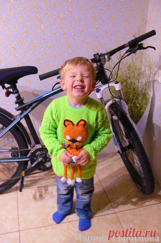 Джемпер детский вязаный Кот Морячок