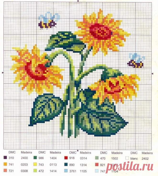 подсолнухи вышивка крестом: 19 тыс изображений найдено в Яндекс.Картинках
