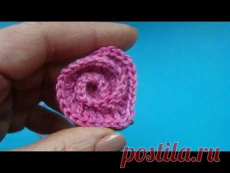 Спиральная валентинка Spiral crochet heart Вязание крючком Урок 328