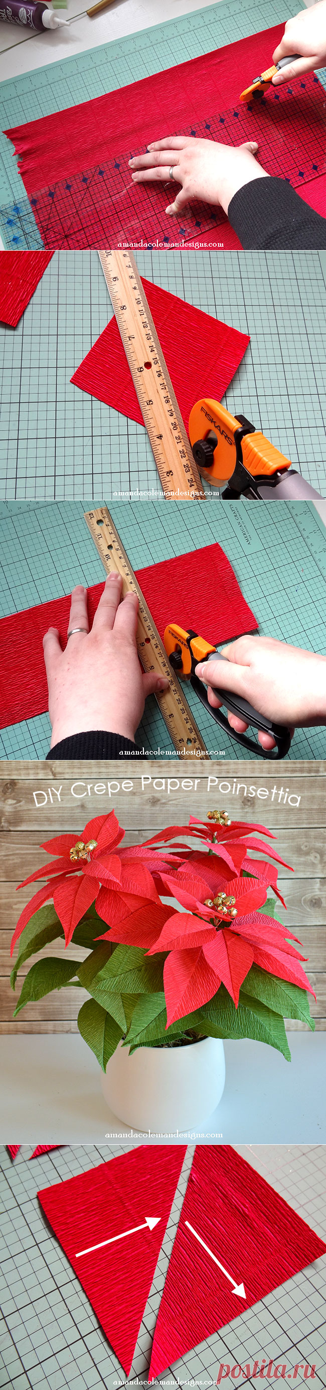 Popper and Mimi: DIY Crepe Paper Poinsettia