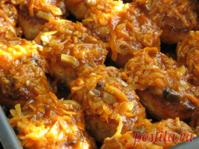Рыбные котлетки с грибами