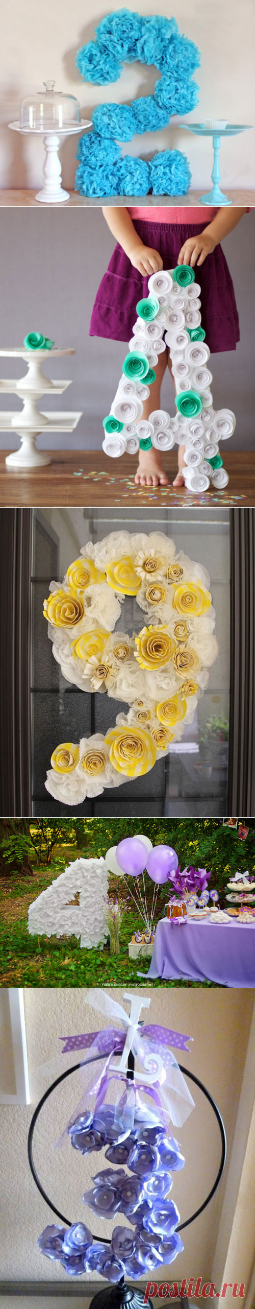 Цифры на день рождения своими руками | http://www.babyroomblog.ru/