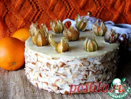 Тыквенный торт с апельсином и орехами – кулинарный рецепт