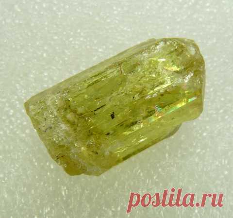 Golden-Green Apatite Crystal