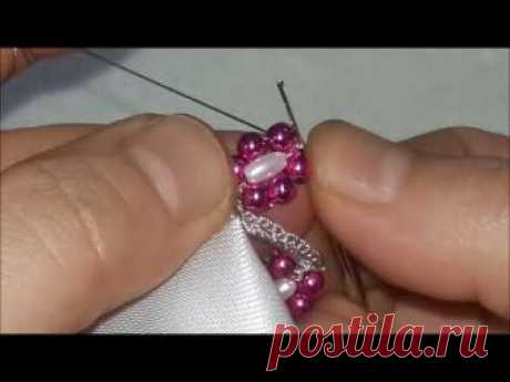 Tığ oyası yapımı incili tek sıra kolay gösterişli model