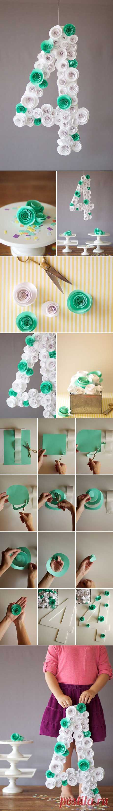 Giant Spiral Flower Number DIY