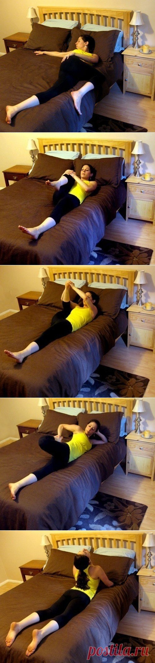 Растяжка в кровати: 6 полезных упражнений