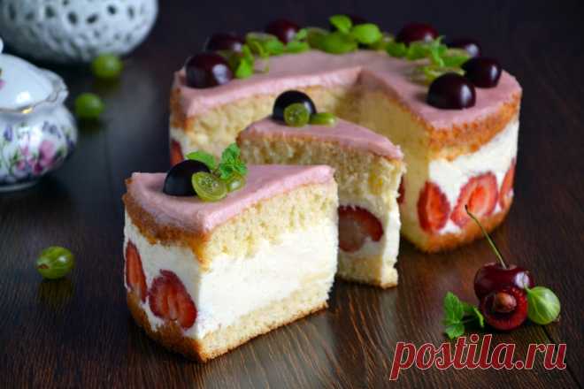Торт Фрезье рецепт с фото пошагово и видео - 1000.menu