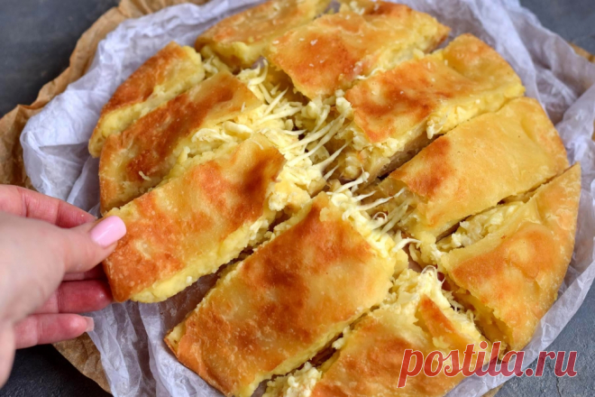 Лепешка с сыром и картофелем