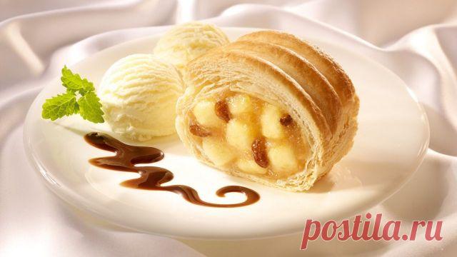 Рецепт недели: Штрудель с яблоком и мороженым :: Кулинарный блог студии «Anetti»