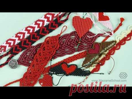 Macramé Heart Bracelets for Valentines | Macrame School