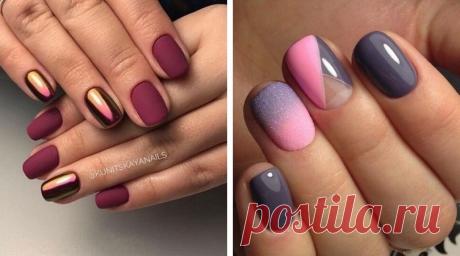 Вот 50 красивых актуальных идей маникюра, короткие и средней длинны.  Предлагаем Вам большую подборку красивых и стильных идей маникюрчика, среди которых Вы точно найдете те, которые захочется повторить при ближайшем походе к мастеру.

Главное, помнить основное правило при создании дизайна на не слишком длинных ноготочках – не переусердствовать. Одного или максимум